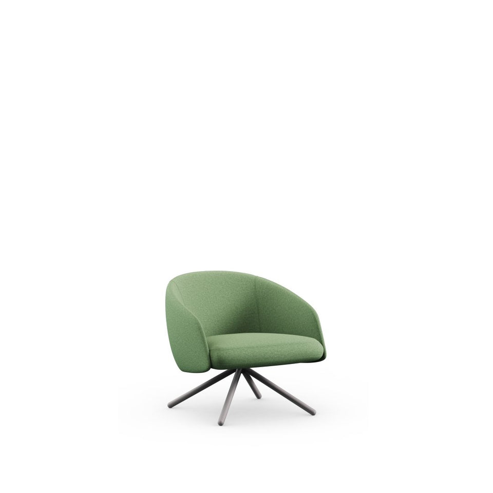 Bonny Swivel Lounge Chair With Metal Base