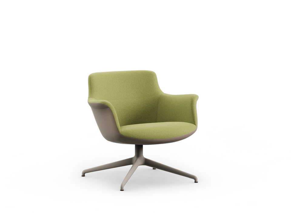 Rego Swivel Lounge Chair - Metal Base