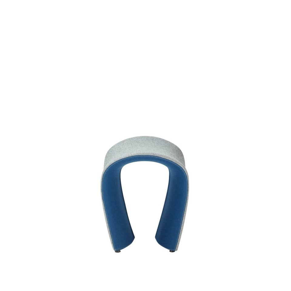 Zenger Curved Upholstered Stool