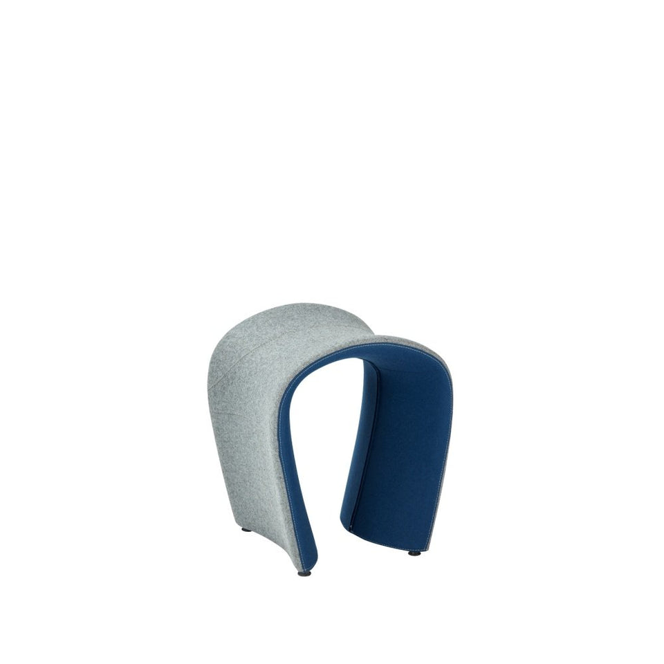 Zenger Curved Upholstered Stool