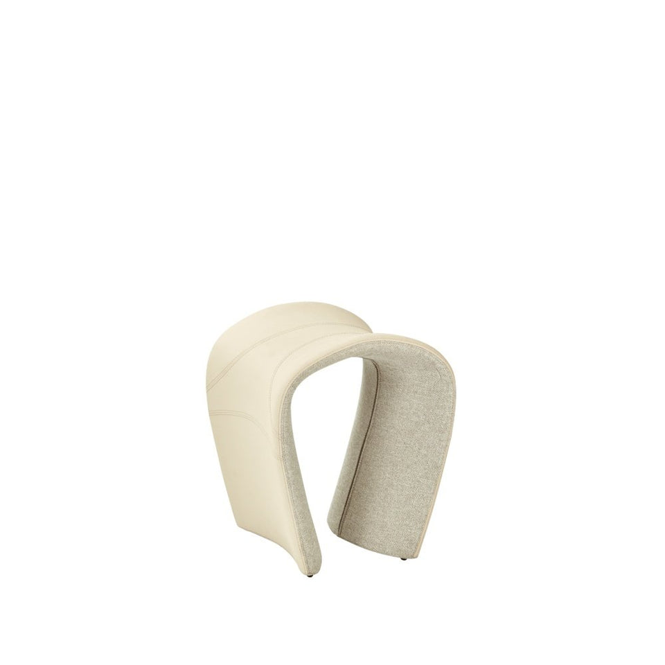 Zenger Curved Upholstered Stool