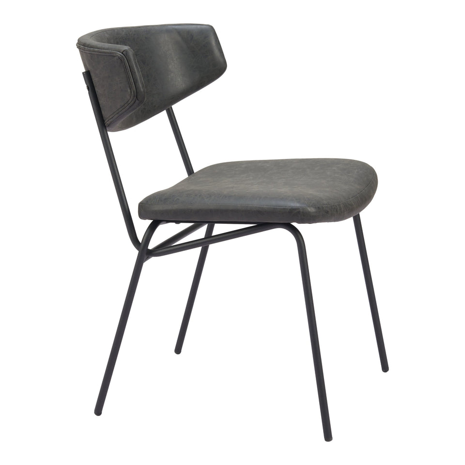 Charon Dining Chair (Set of 2) Vintage Black