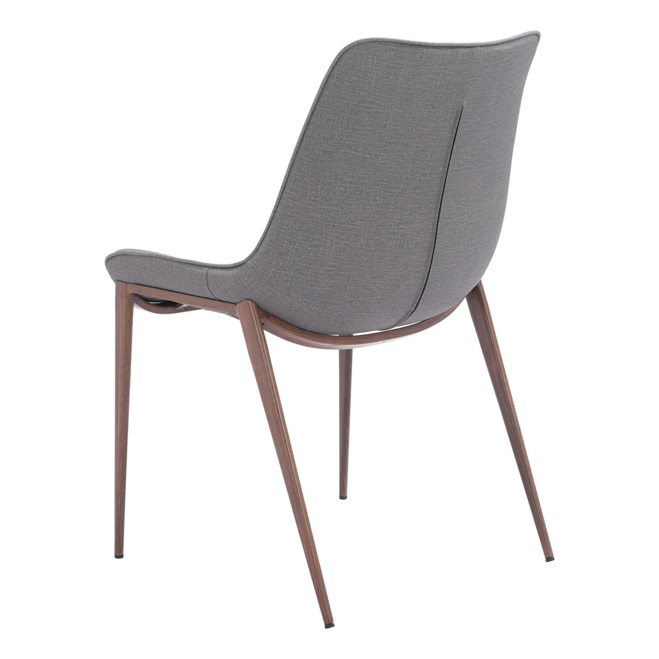 Magnus Dining Chair (Set of 2) Slate Gray & Walnut