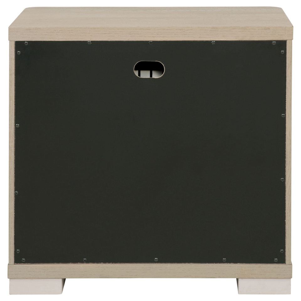 Ladera 2-drawer Nightstand Bedside Table Light Elm