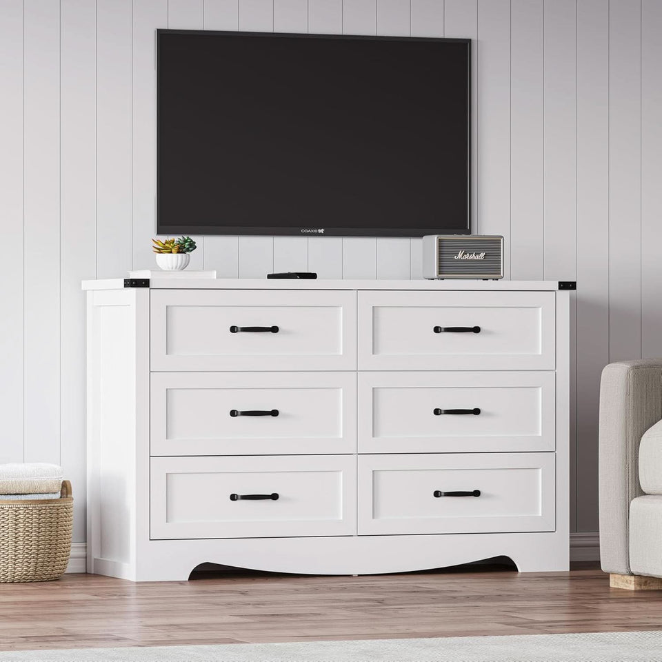 Six Drawer Dresser FortySevenInch Television Console
