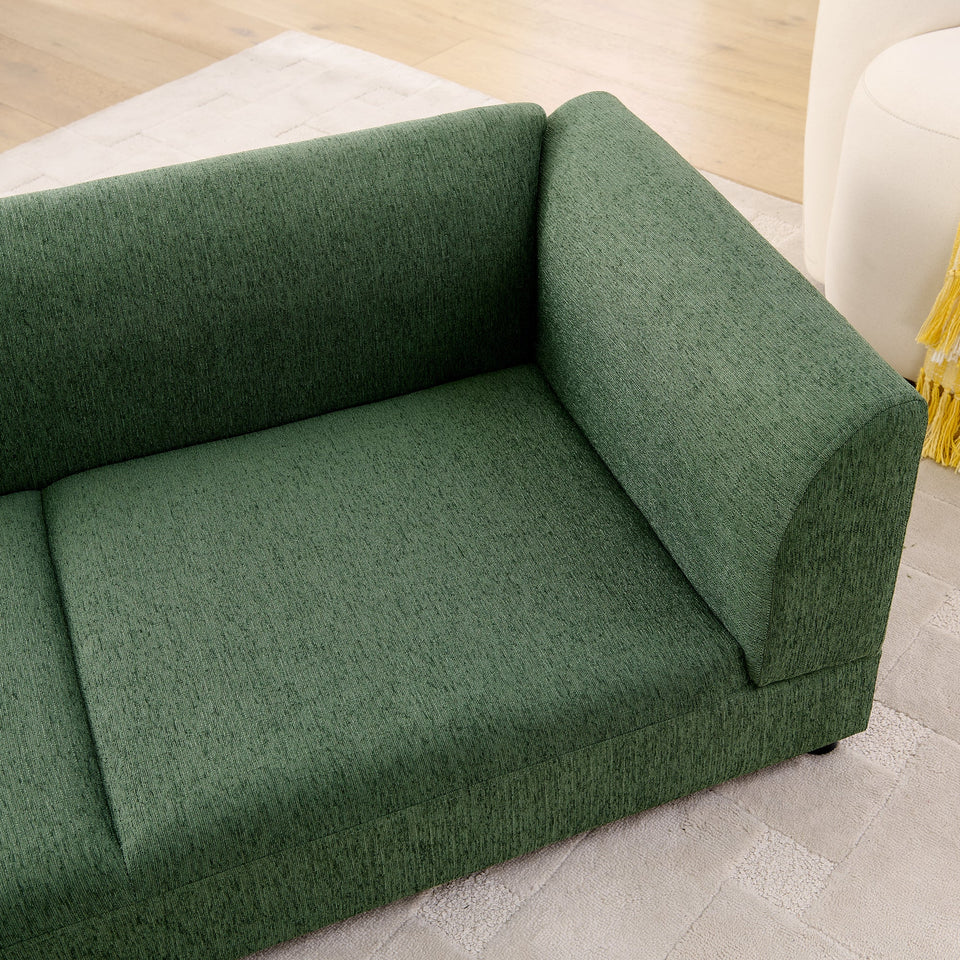Oversized Pet Sofa for Medium & Large Dogs with Linen Upholstery - Olive Green