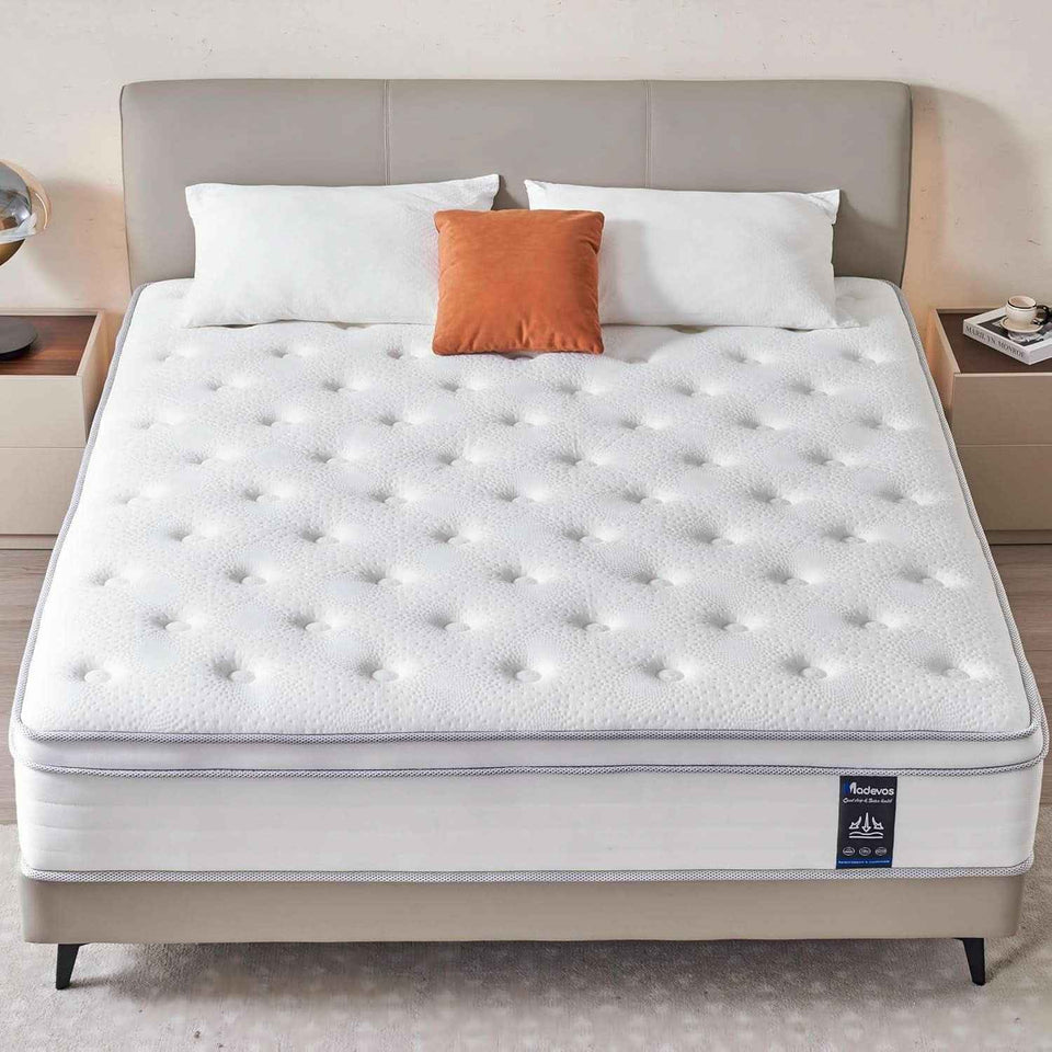 Queen Twelve Inch Hybrid Memory Foam Mattress Boxed Premium