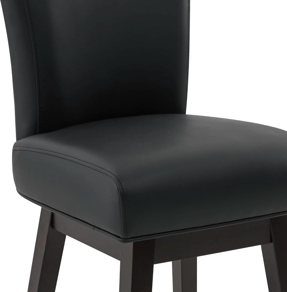 30 Inch Counter Height Swivel Bar Stools Set Of 2 Black