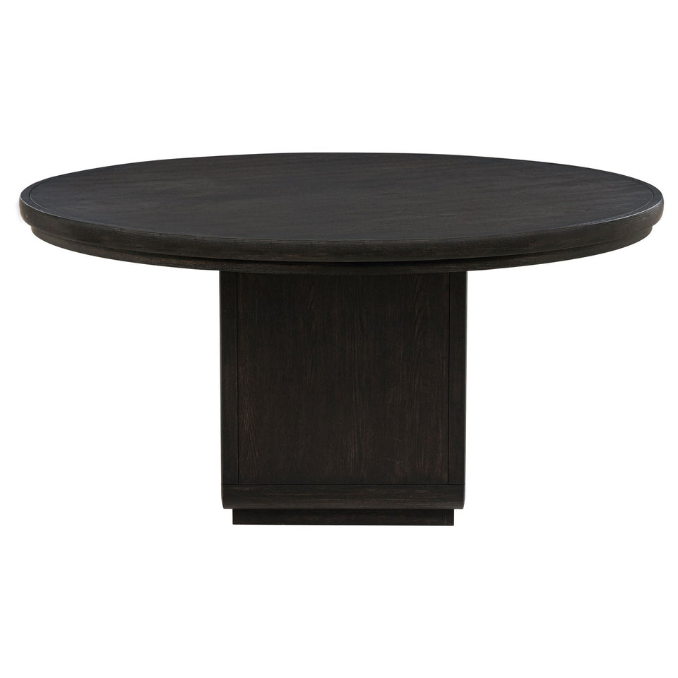 Leandro 60-inch Round Dining Table Burnished Black