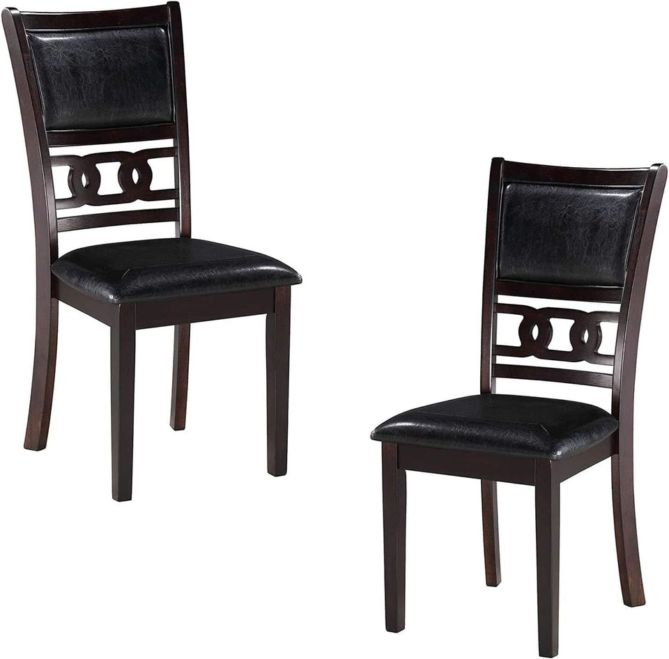 Gia Ebony Dining Chairs Set Of 2 Rubber Wood Solids