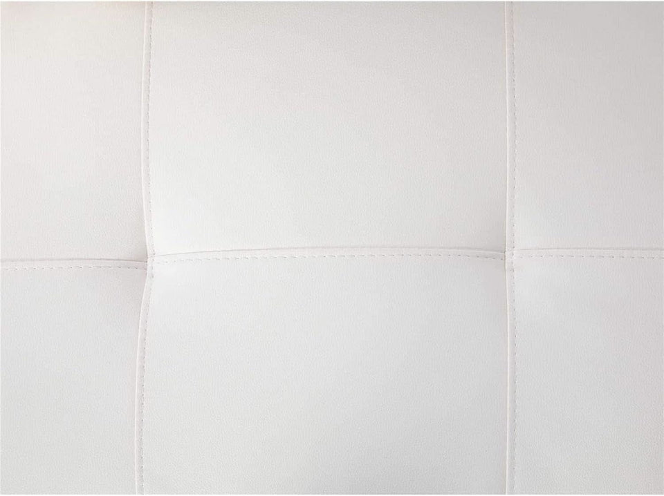 Sectional Sofa Faux Leather White L Shaped Couch Set