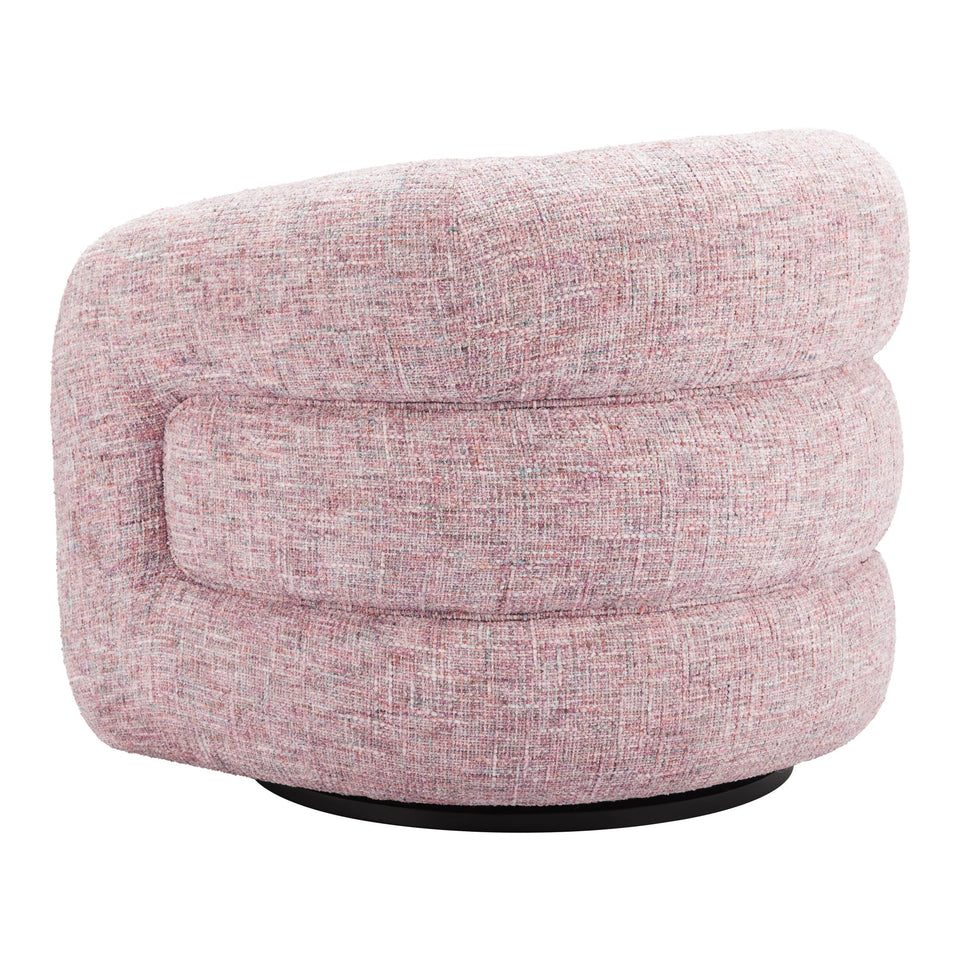 Refine Swivel Chair Pink Tweed