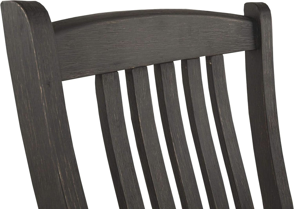 Upholstered Dining Chair 20 Inch Antique Black Set Of 2