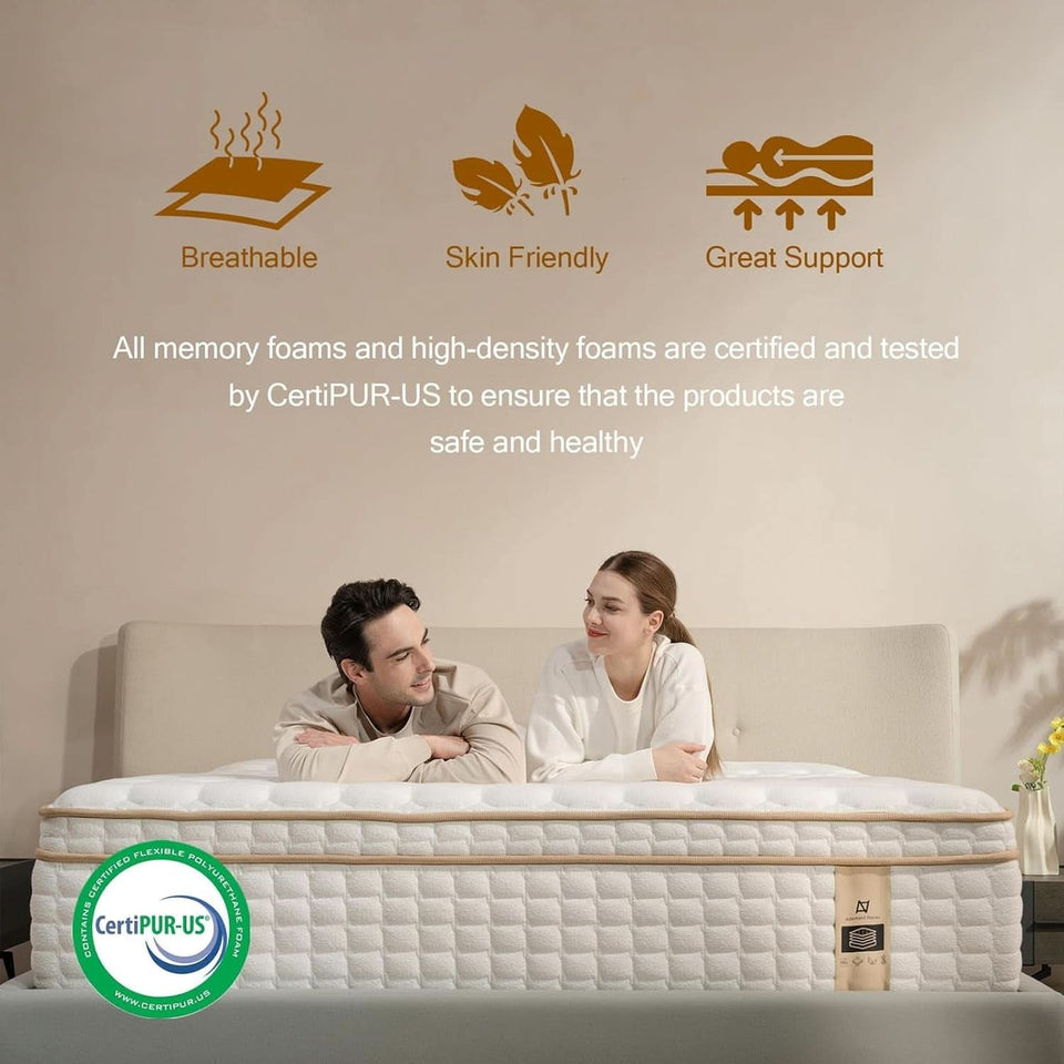 Full Size 12 Inch Hybrid Mattress With Memory Foam