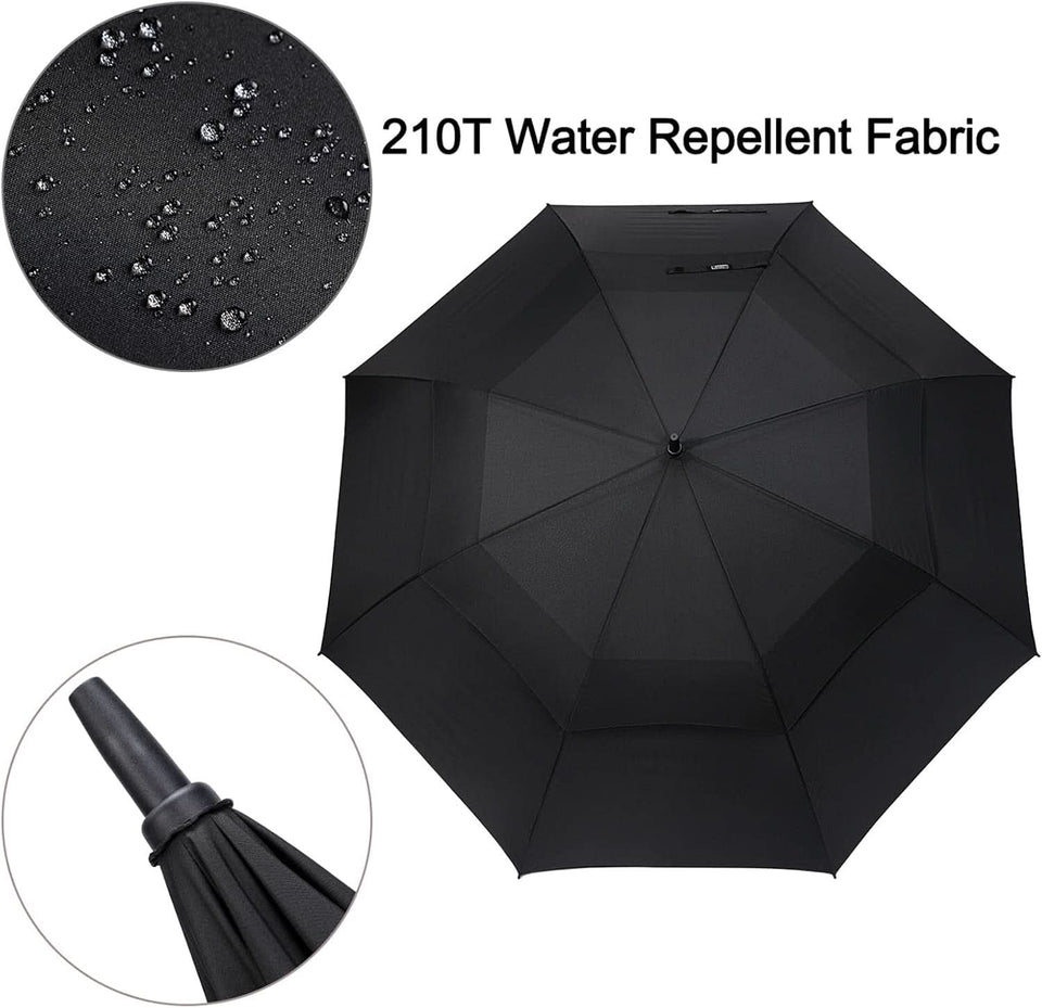 72 Inch Windproof Golf Umbrella Auto Open Double Canopy