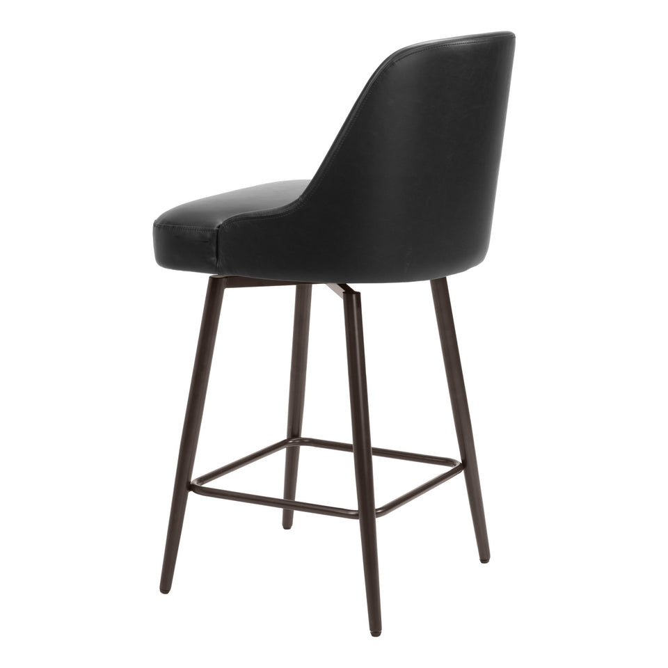 Keppel Swivel Counter Stool Black & Bronze
