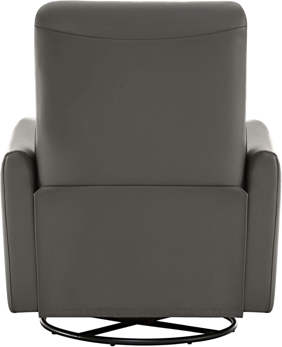 Power Recliner Chair USB Charging Charcoal Faux Leather