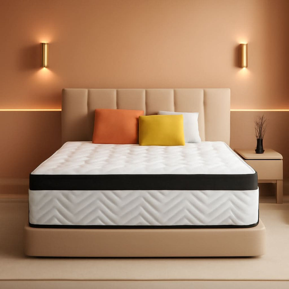 Queen 12 Inch Hybrid Mattress With Ultra Memory Foam
