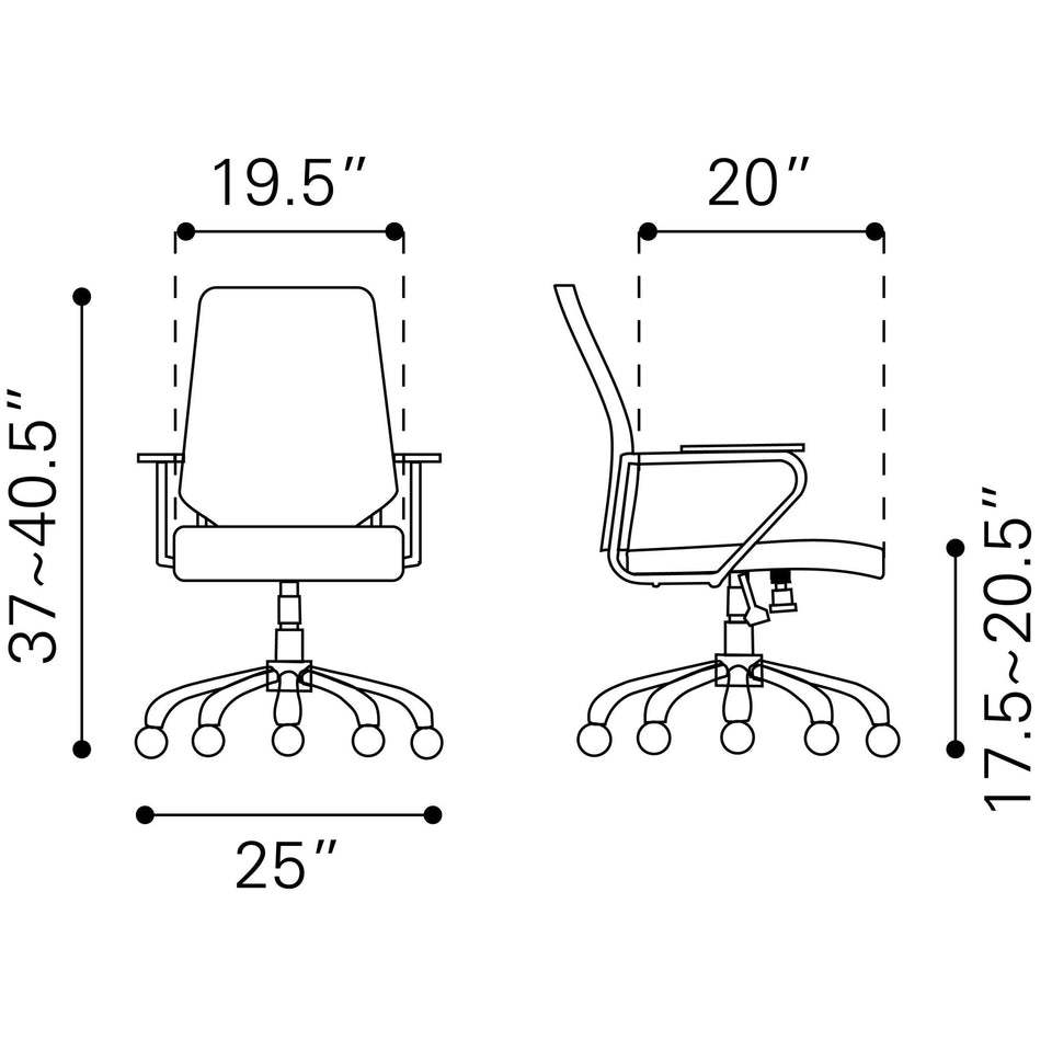 Enterprise Low Back Office Chair Terracotta