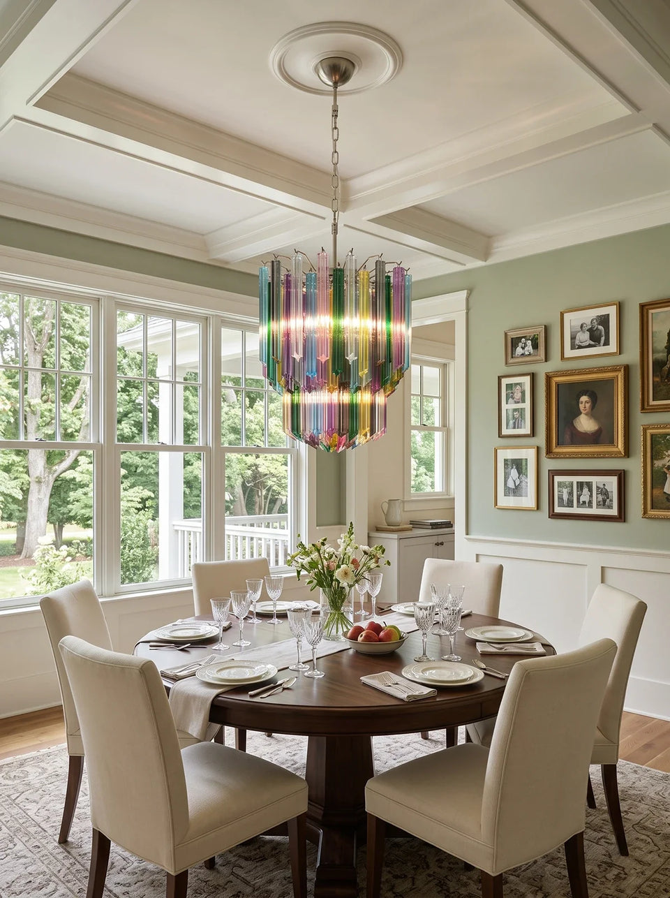 Calliope Multicolour Cut Glass Chandelier