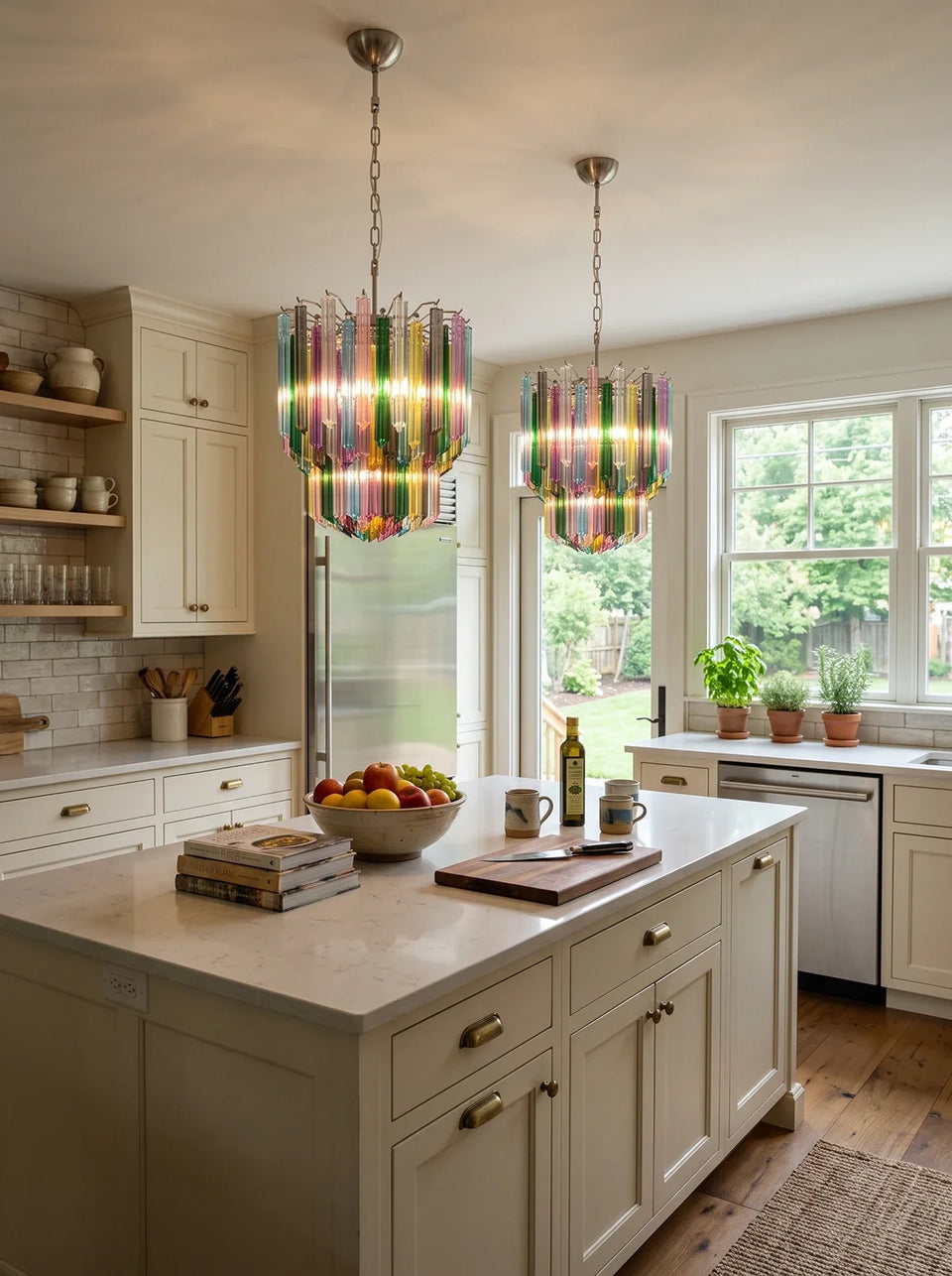 Calliope Multicolour Cut Glass Chandelier