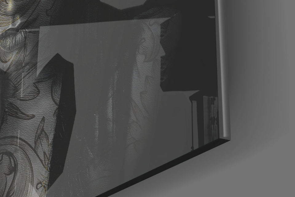 Tattooed Woman Glass Wall Art