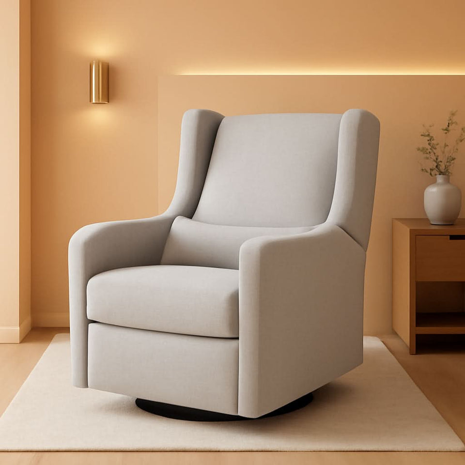 Carter's By Arlo Recliner Swivel Glider Water Repellent Performance Grey Linen