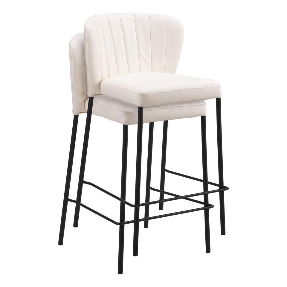 Linz Counter Stool (Set of 2) Cream