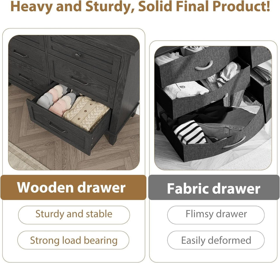 Forty Seven Inches Freestanding Dresser Drawers Deluxe