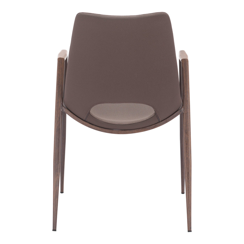 Desi Dining Chair (Set of 2) Brown & Walnut