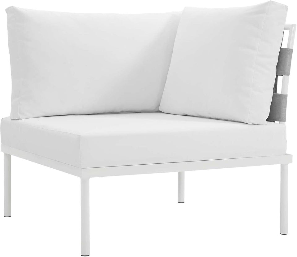8 Piece White Aluminum Outdoor Patio Furniture Set
