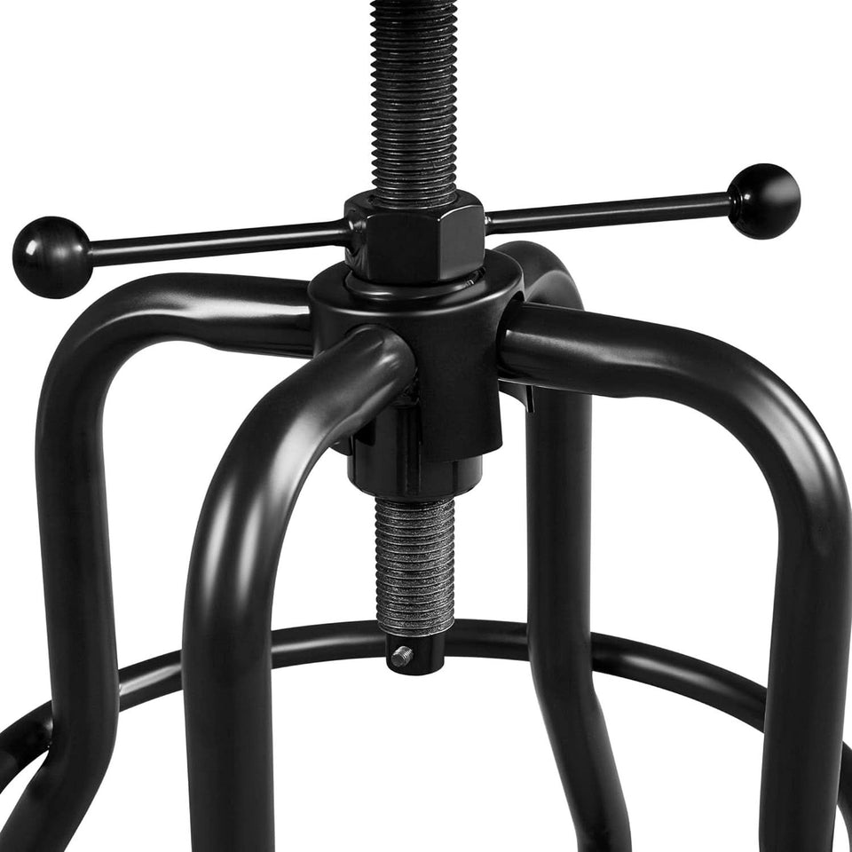 Black Bar Stool 21 To 28 Inch Industrial Kitchen Stool