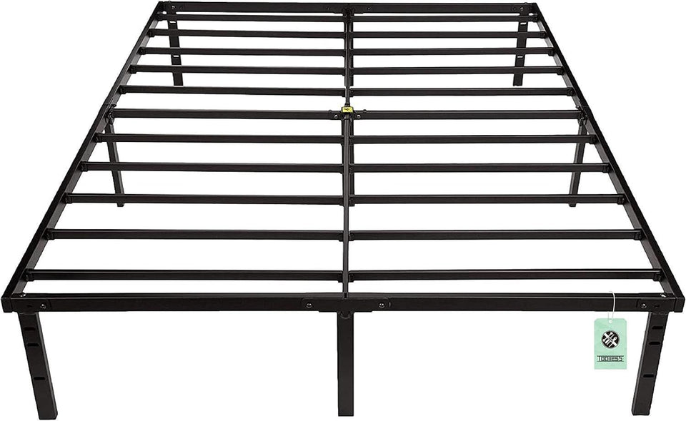 Full Platform Bed Frame With Storage Noiseless Heavy Duty