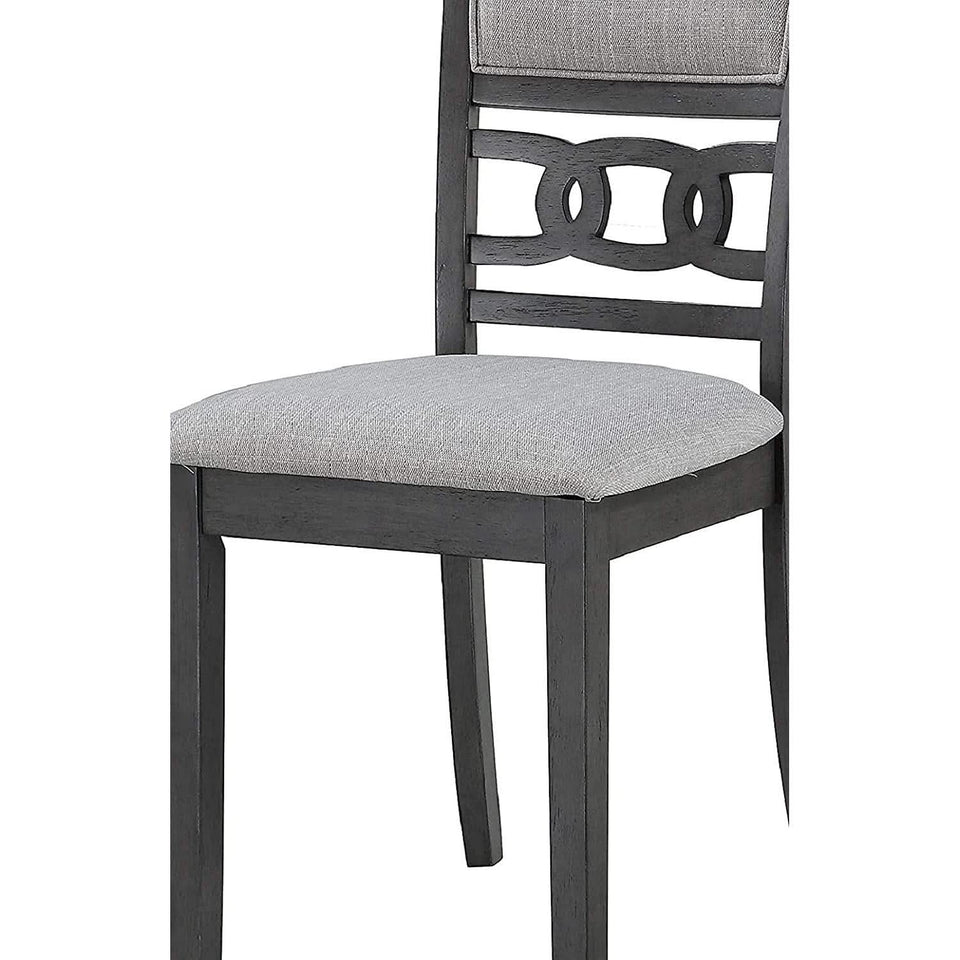 Gray 5 Piece Dining Table Set With 4 Chairs For Kitchen
