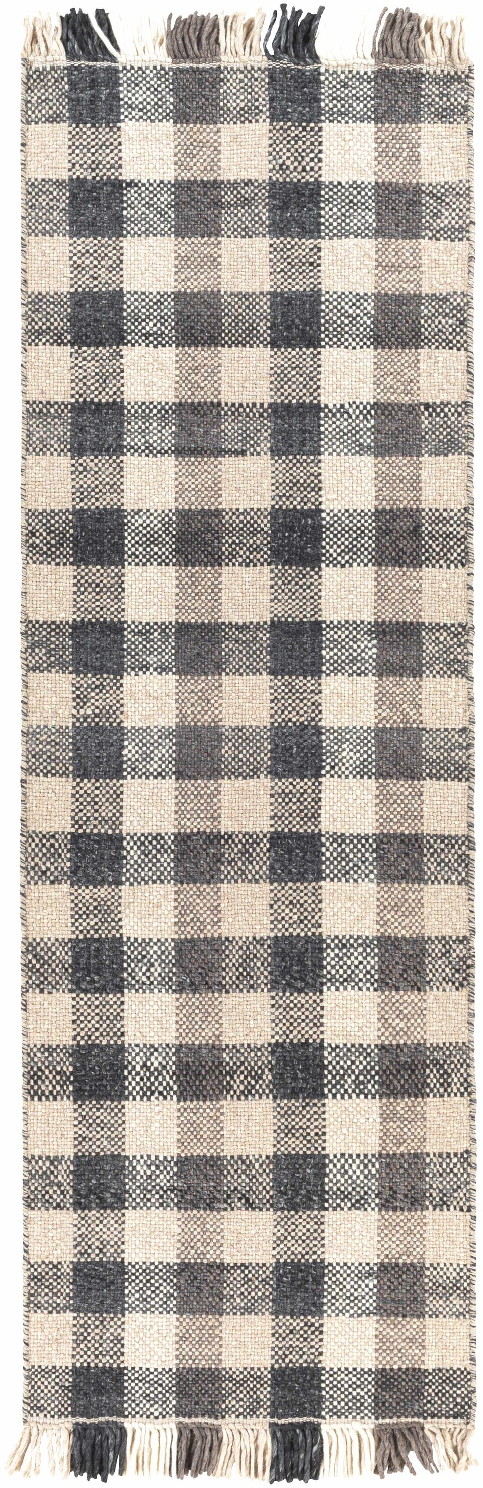 Chilliwack Gray Plaid Wool Rug
