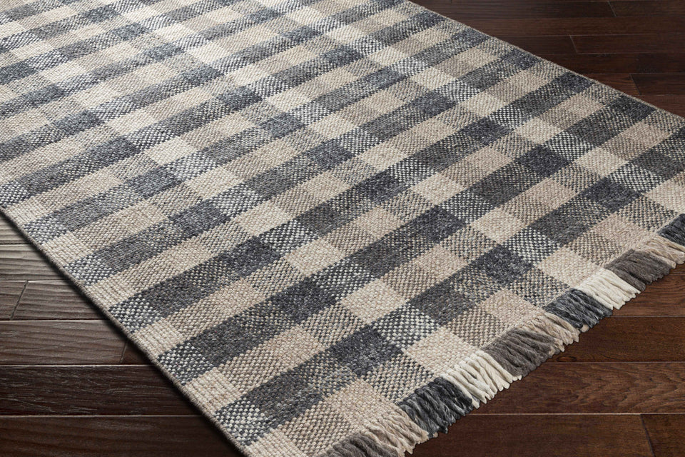 Chilliwack Gray Plaid Wool Rug
