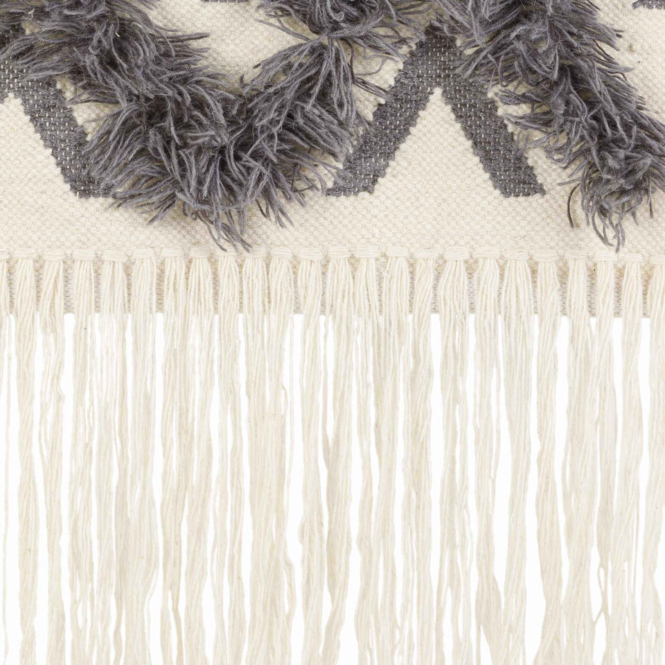 Chapelton Gray Geometric Textured Wall Hanging - Clearance