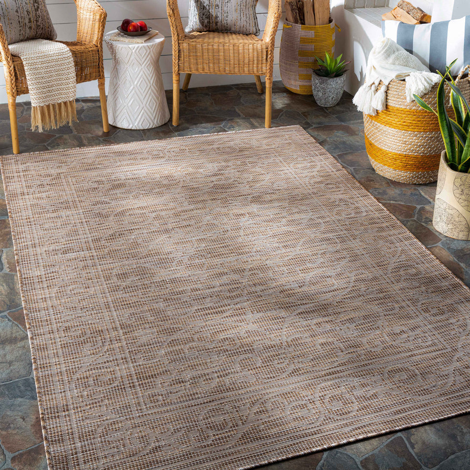 Coolville Brown Flatweave Outdoor Area Carpet - Clearance