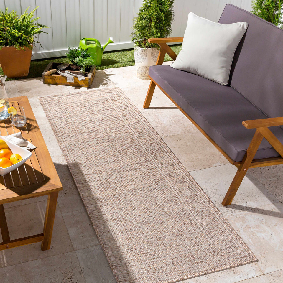 Coolville Brown Flatweave Outdoor Area Carpet - Clearance