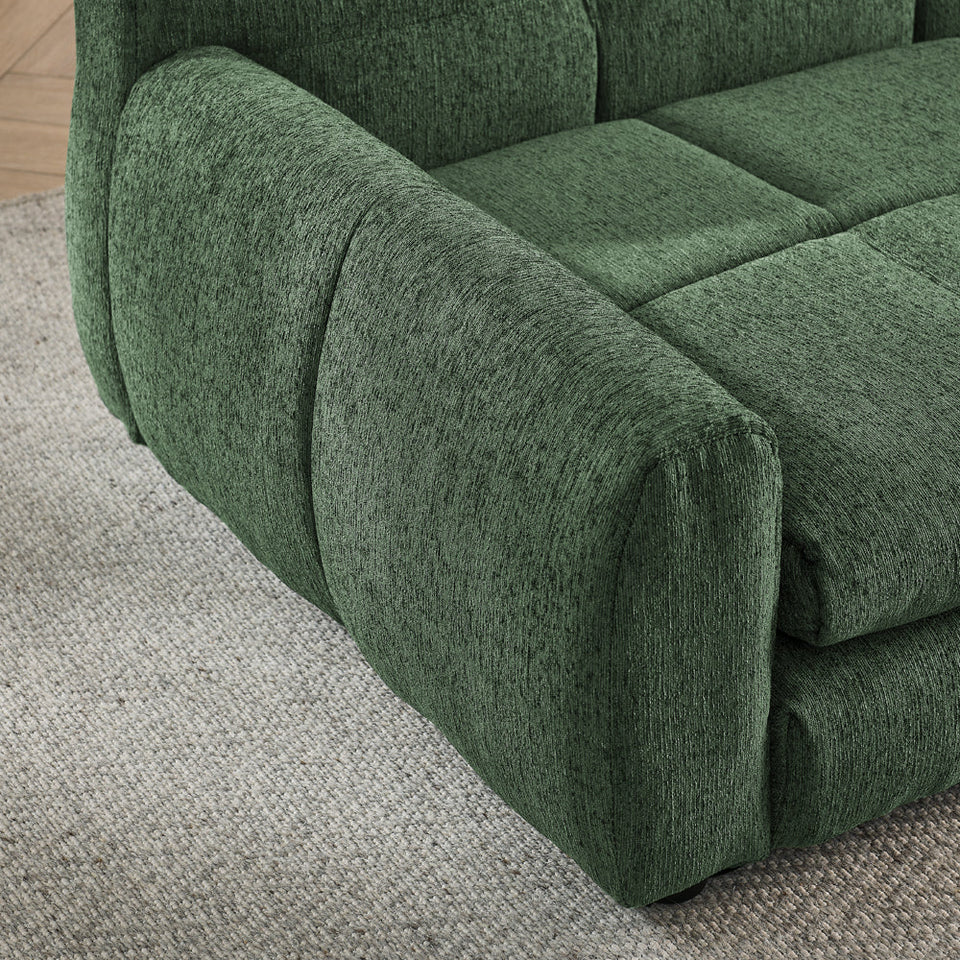 Soft and Comfortable Pet Bed for Big and Oversized Dogs with Armrests - Olive Green