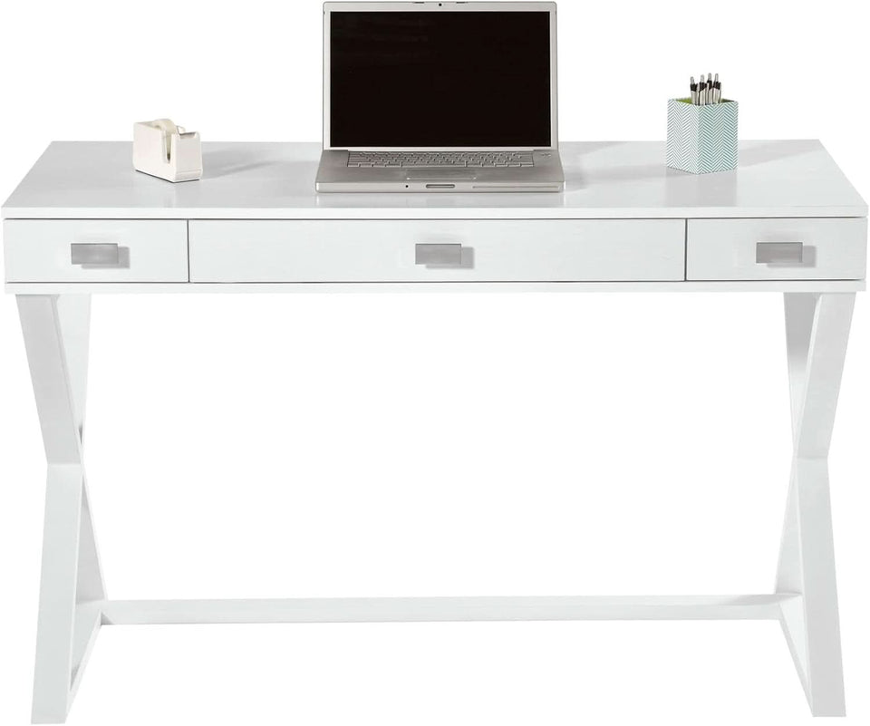 Compact White Writing Desk for Small Spaces and Creativity
