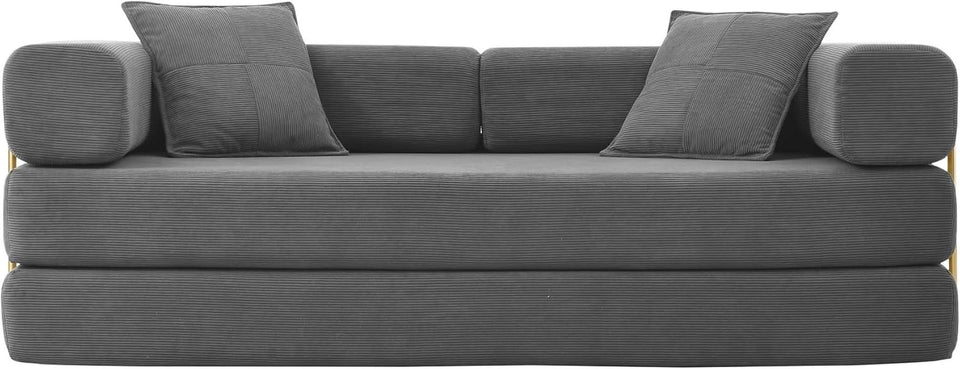Convertible Sofa Bed with Adjustable Armrests and Comfort