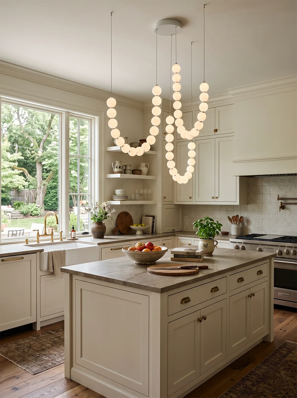 Coralie Draped Pearl Chandelier