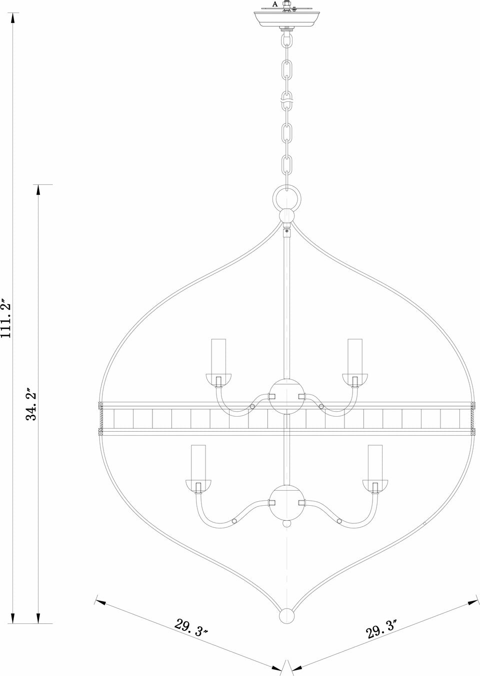 Corunna Ceiling Light - Clearance