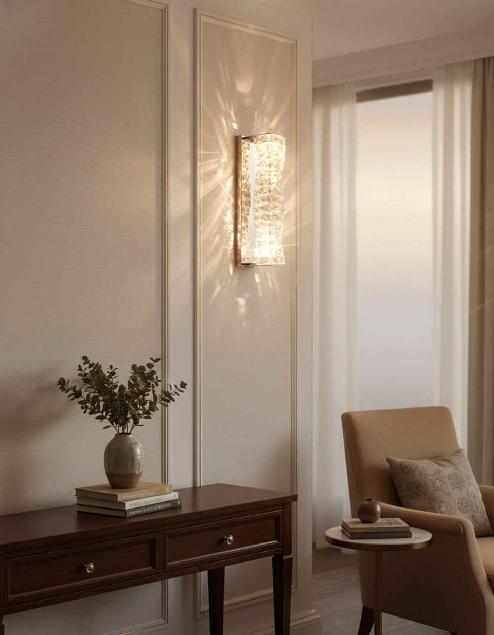 Crystal Laminated Wall Light