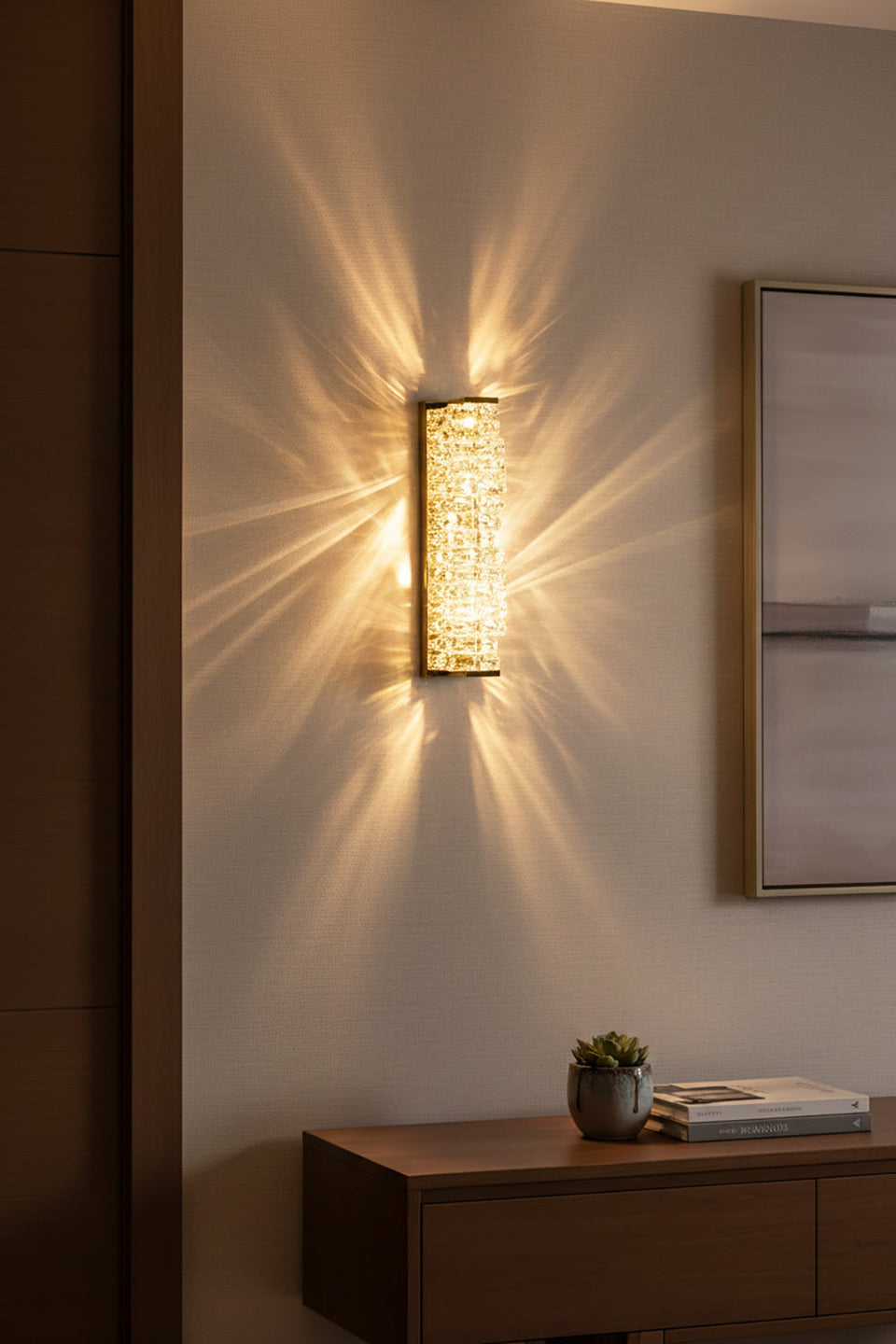 Crystal Laminated Wall Light