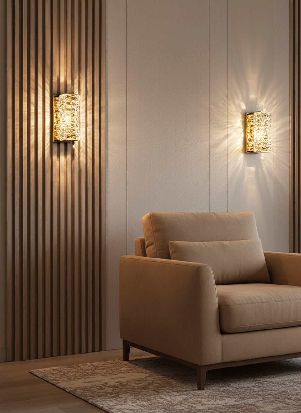 Crystal Laminated Wall Light