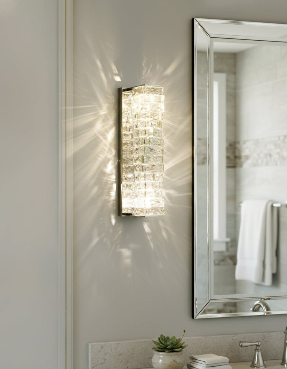 Crystal Laminated Wall Light