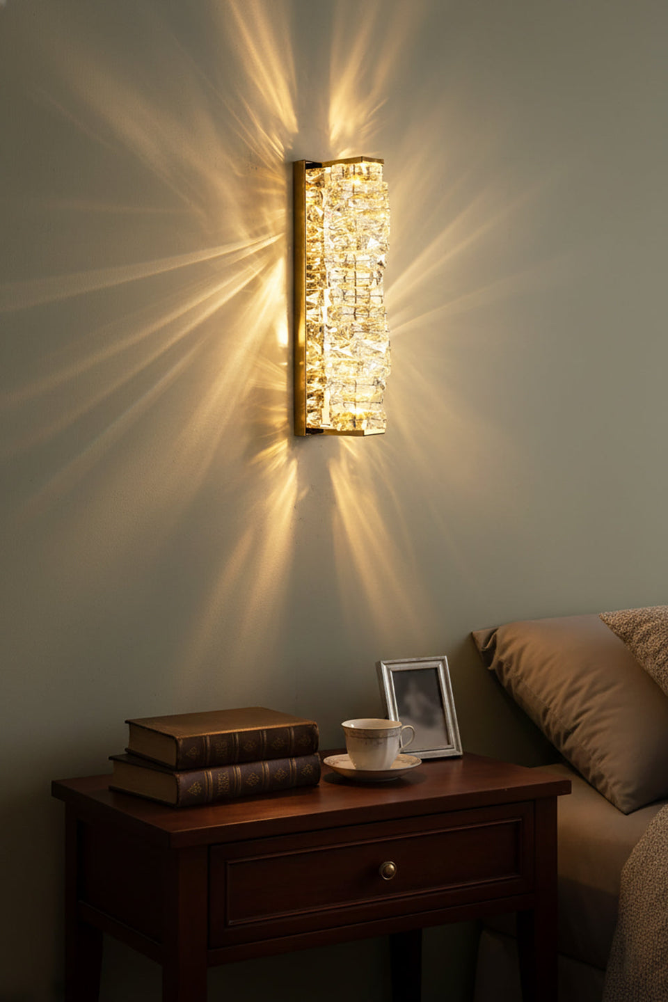 Crystal Laminated Wall Light