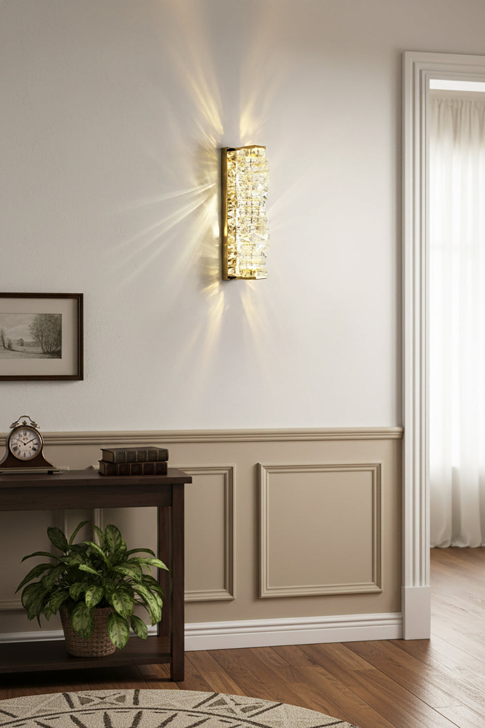 Crystal Laminated Wall Light